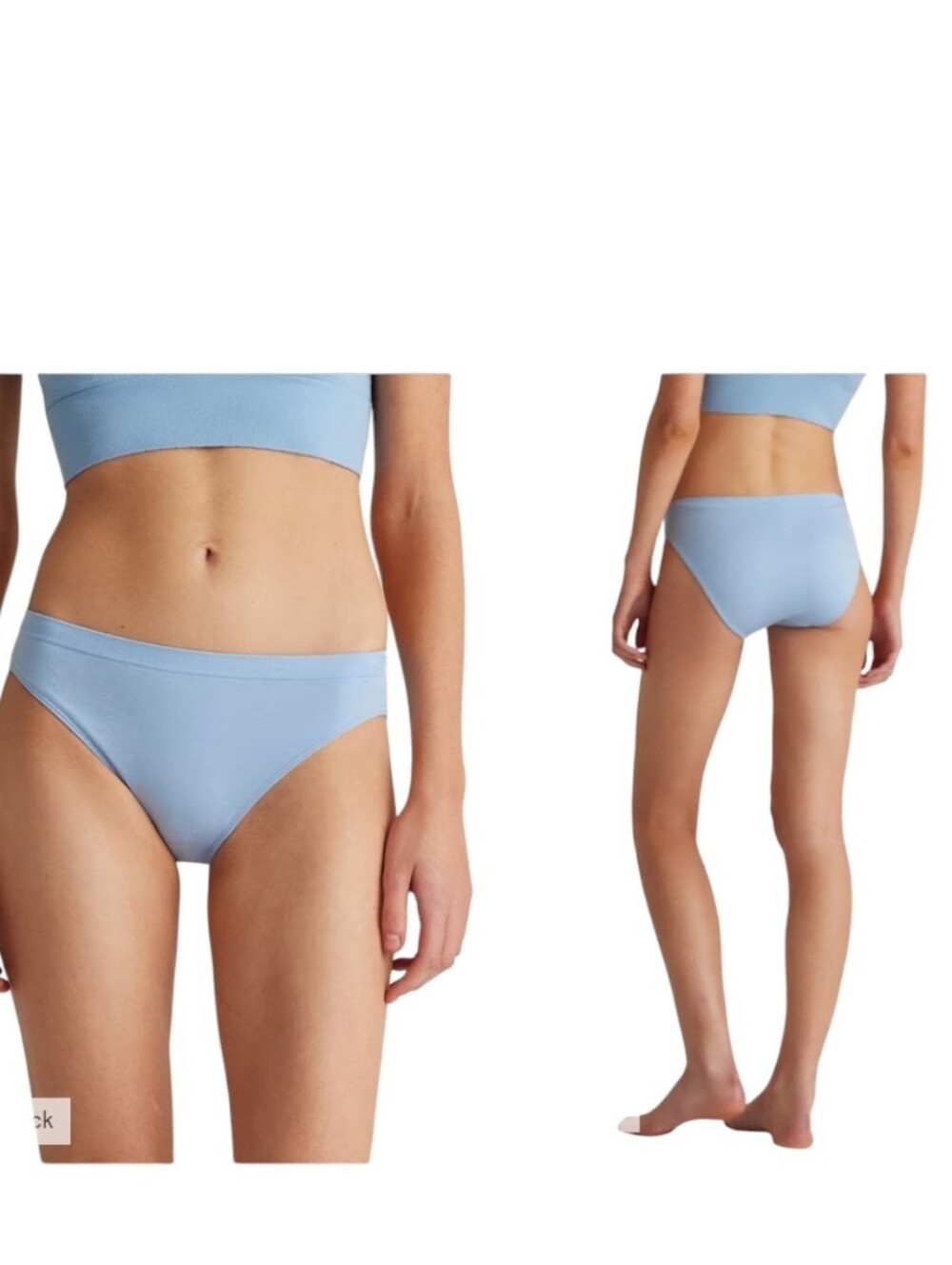 NEW Quince 6-pack Panties Smoothing Comfort French Light Blue Seamless S